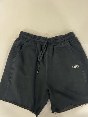 ALO Yoga Black Athletic Shorts with Drawstring